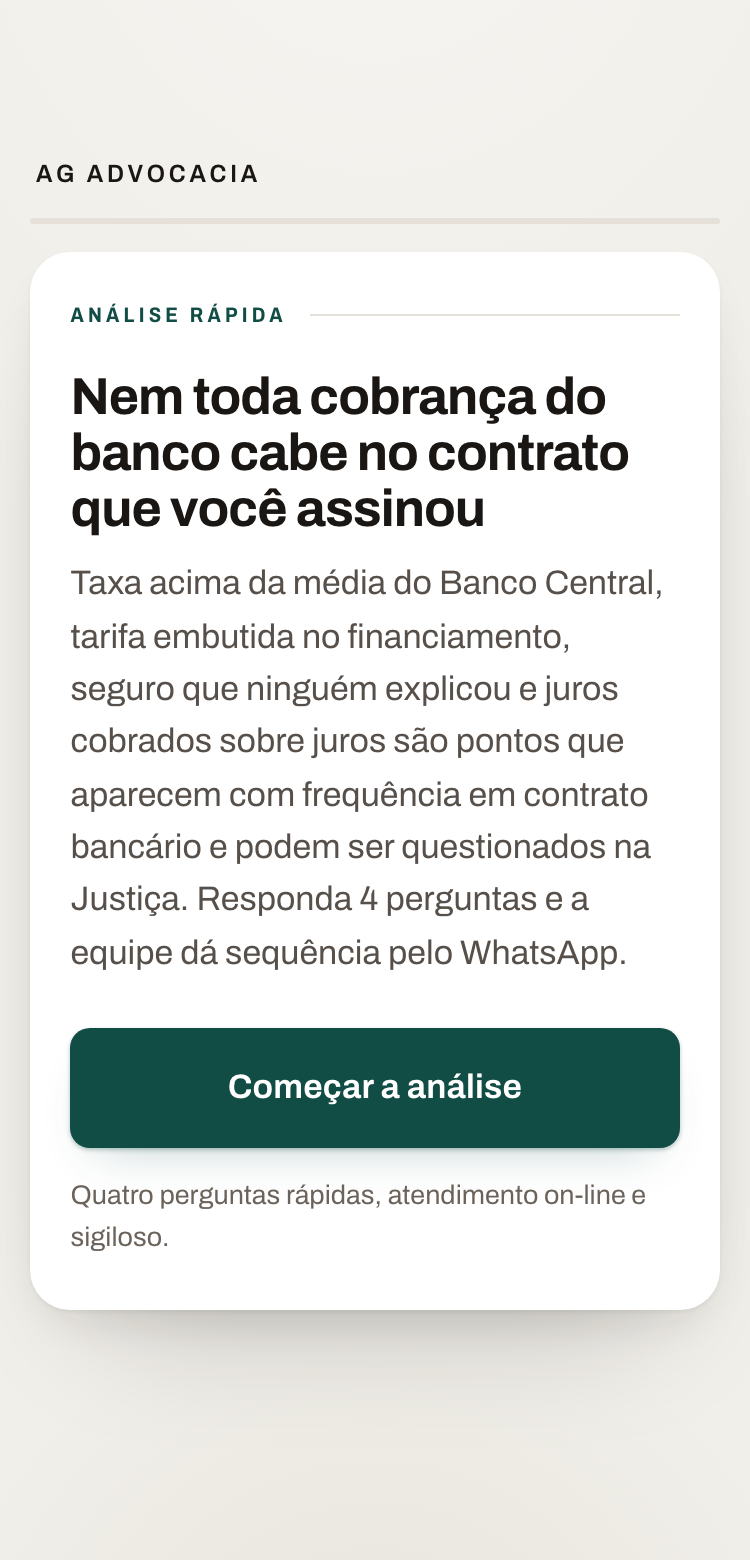 Tela de introdução do formulário atual em 375 px